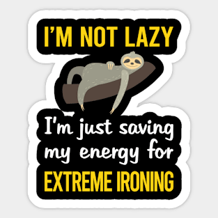 Funny Lazy Extreme Ironing Sticker